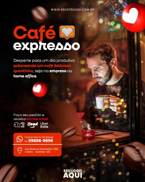 FEED | CAFETERIA | CAFÉ | SOCIAL MEDIA | PSD EDITÁVEL