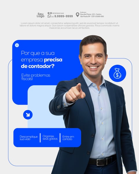 Contabilidade Social Media PSD Editável