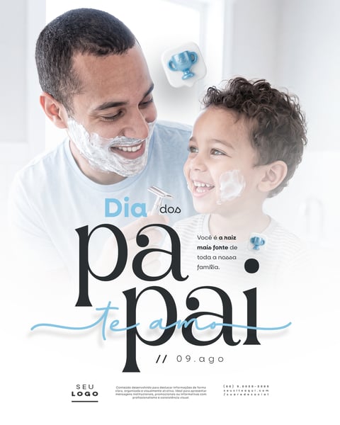 DIA DOS PAIS 09 DE AGOSTO PAPAI SOCIAL MEDIA PSD EDITÁVEL 3