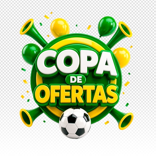 SELO 3D BRASIL COPA DO MUNDO DE OFERTAS