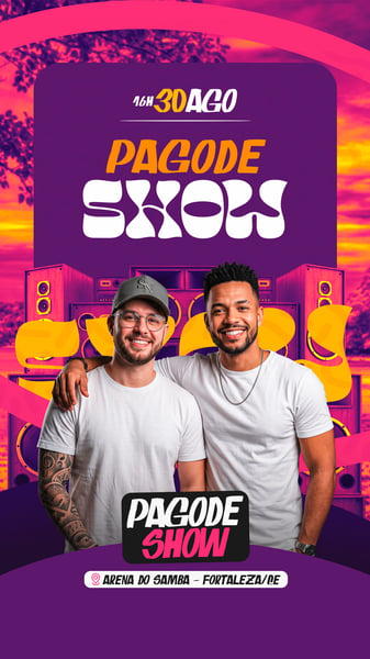 41 FLYER EVENTO PAGODE SHOW STORY PSD EDITÁVEL
