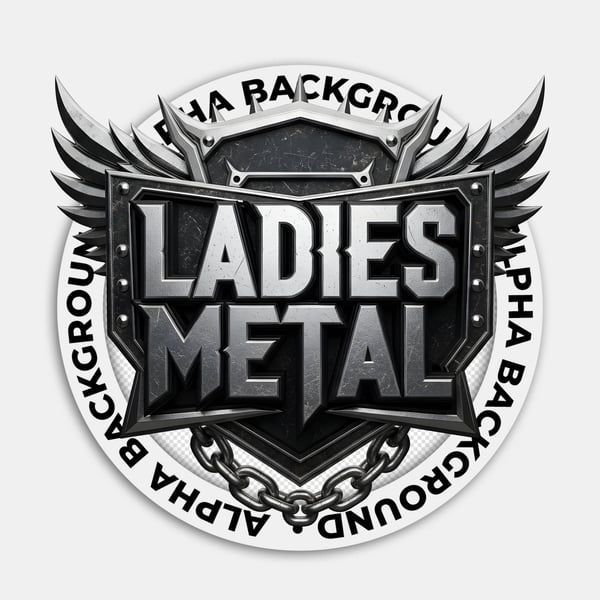 Selo 3D para evento de rock Ladies Metal 01
