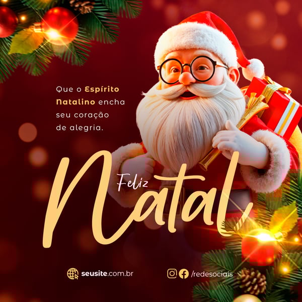 NATAL FEED 25 DE DEZEMBRO FEED PSD EDITÁVEL