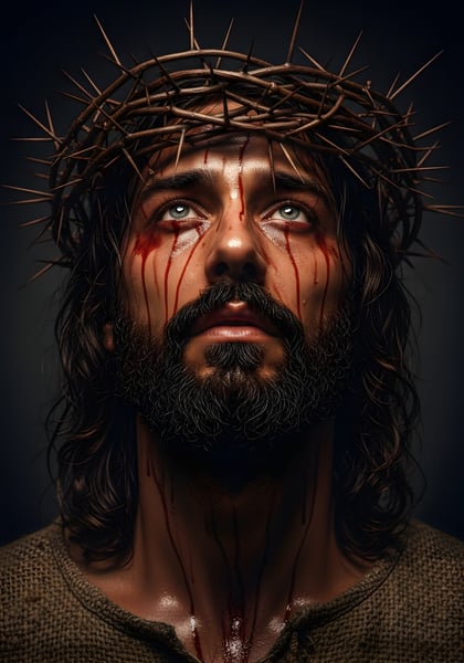 ROSTO DE JESUS CRISTO MUITO PRÓXIMO DA CÂMERA 10