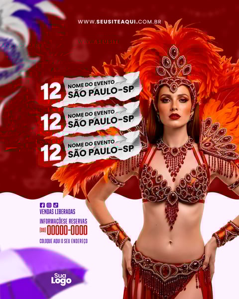 FEED BLOCO CARNAVAL SOCIAL MEDIA PSD EDITÁVEL 4
