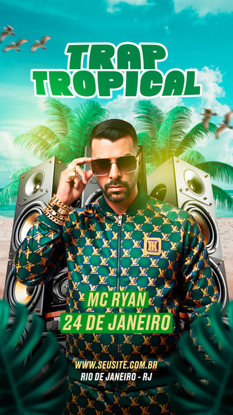 FLYER EVENTO SHOW TRAP TROPICAL PSD STORY 71