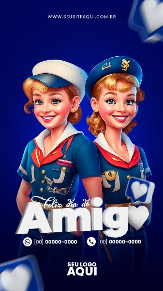 STORY - FELIZ DIA DO AMIGO | SOCIAL MEDIA | PSD EDITÁVEL