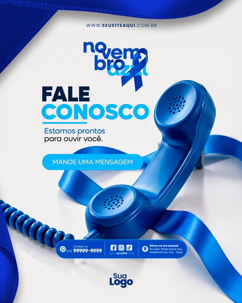 FEED NOVEMBRO AZUL SOCIAL MEDIA PSD EDITÁVEL 07