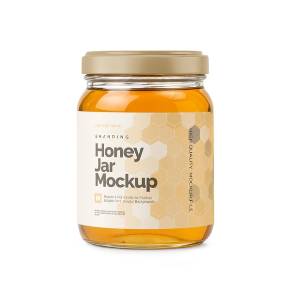 POTE DE MEL MOCKUP PSD EDITÁVEL
