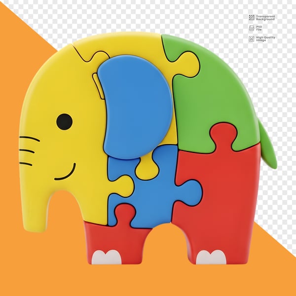 ELEMENTO PARA O DIA DO AUTISMO 3D 04