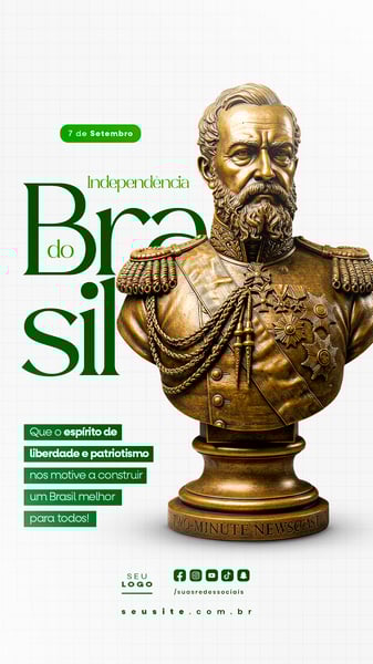 INDEPENDÊNCIA DO BRASIL 7 DE SETEMBRO STORY SOCIAL MEDIA EDITÁVEL