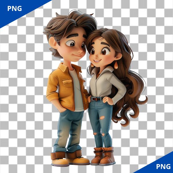 CASAL DE NAMORADOS  3D