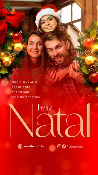 DIA 25 DE DEZEMBRO FELIZ NATAL ESPECIAL SOCIAL MEDIA STORY PSD EDITÁVEL
