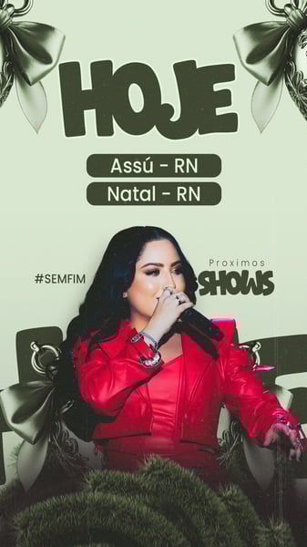 RSR AGENDA DE SHOWS NATAL SEM FIM STORY PSD EDITAVEL