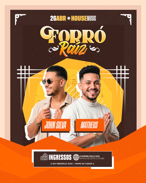 FLYER ARTISTA E EVENTOS FORRÓ RAÍZ