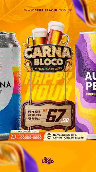 STORY BLOCO CARNAVAL SOCIAL MEDIA PSD EDITÁVEL 05