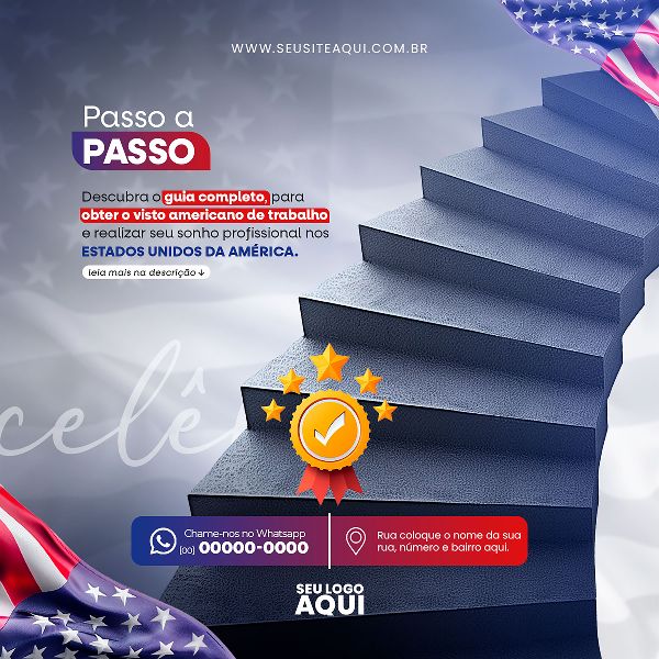 VISTO AMERICANO | INTERCÂMBIO | PSD EDITÁVEL