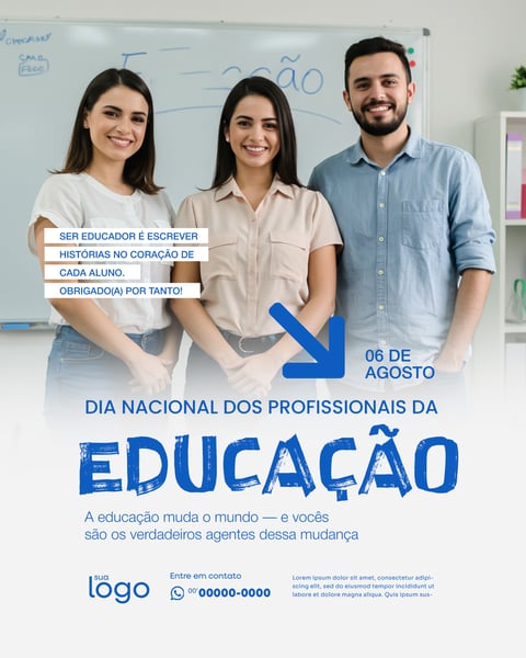 06 DE AGOSTO DIA DO PROFISSIONAL DA EDUCAÇÃO