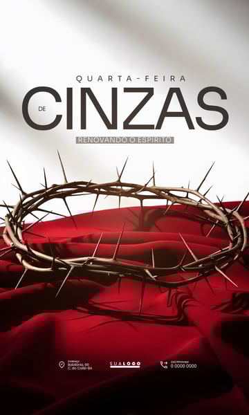 QUARTA FEIRA DE CINZAS 14 DE FEVEREIRO SOCIAL MEDIA PSD EDITÁVEL 2