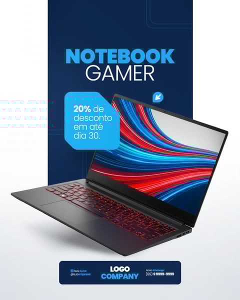 LOJA DE INFORMÁTICA ELETRÔNICOS TECNOLOGIA SOCIAL MEDIA PSD EDITÁVEL