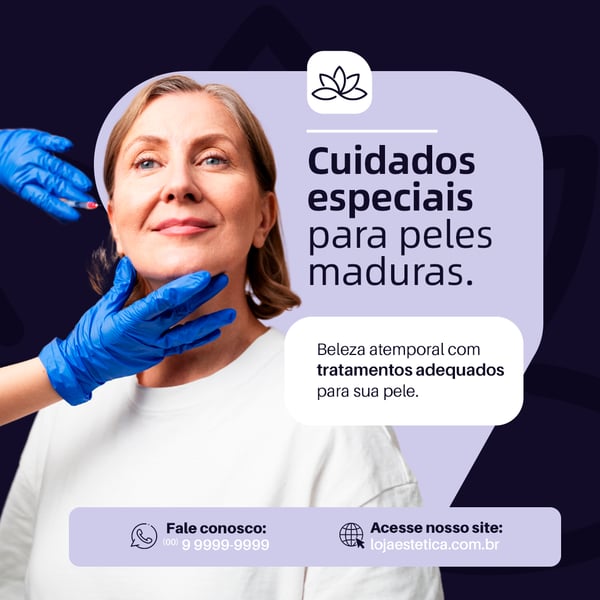 DERMATOLOGISTA PELES MADURAS FEED PSD EDITÁVEL