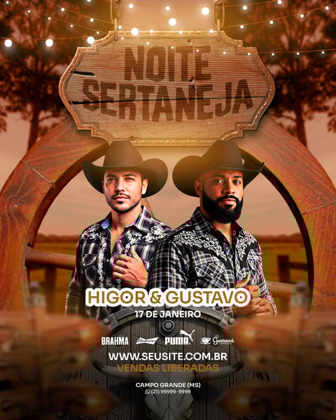 FLYER EVENTO SHOW NOITE SERTANEJA PSD FEED 62