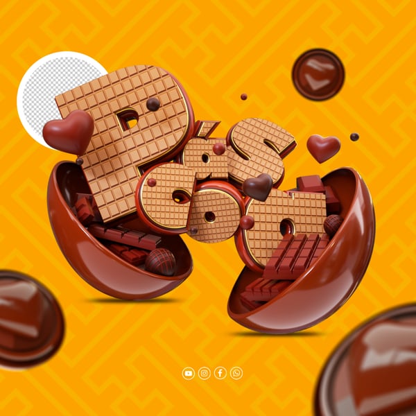 SELO 3D PÁSCOA PARA REDES SOCIAIS