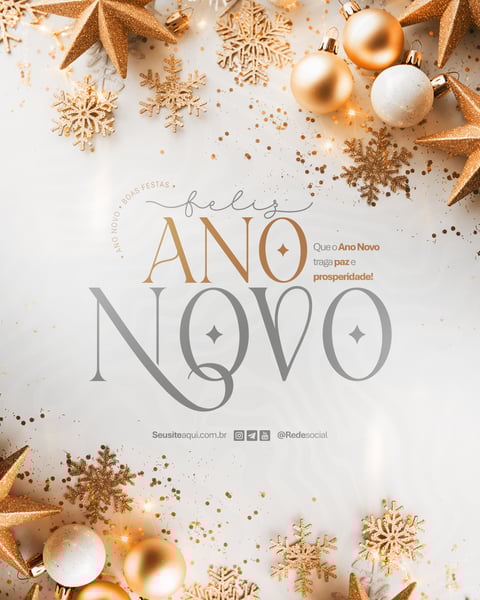 FELIZ ANO NOVO REVEILLON BOAS FESTAS SOCIAL MEDIA PSD EDITÁVEL