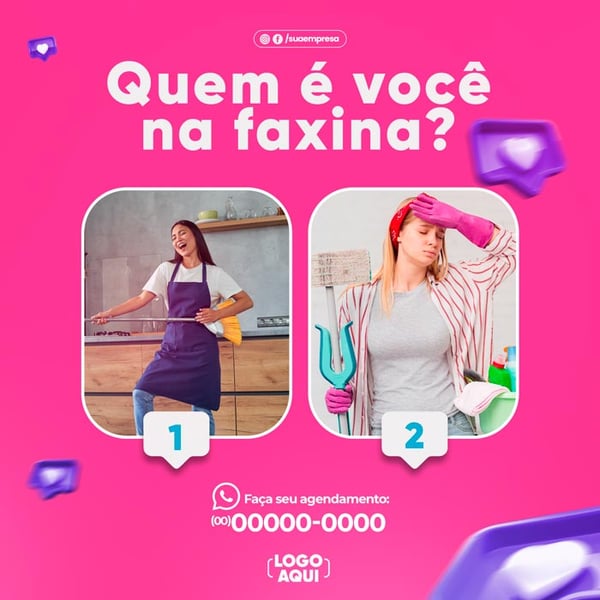 POST SERVIÇO DE LIMPEZA QUEM É VOCÊ NA FAXINA FEED
