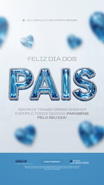 FELIZ DIA DOS PAIS BANNER COMEMORATIVO FAMÍLIA SOCIAL MEDIA PSD EDITÁVEL 4 STORY