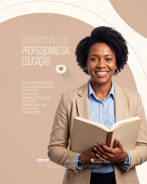 DIA NACIONAL DOS PROFISSIONAIS DA EDUCAÇÃO BANNER SOCIAL MEDIA PSD EDITÁVEL 4