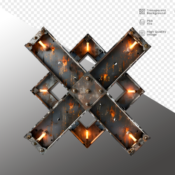 ELEMENTE DE FERRO COM LUZ - ELEMENTO 3D PARA COMPOSIÇÃO - IRON