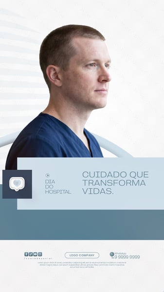 DIA DO HOSPITAL 2 DE JULHO CAMPANHA DE SAÚDE SOCIAL MEDIA PSD EDITÁVEL 3 STORY