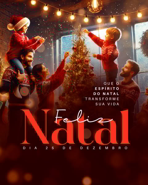 AHR DIA 25 DE DEZEMBRO NATAL FEED SOCIAL MEDIA PSD EDITÁVEL