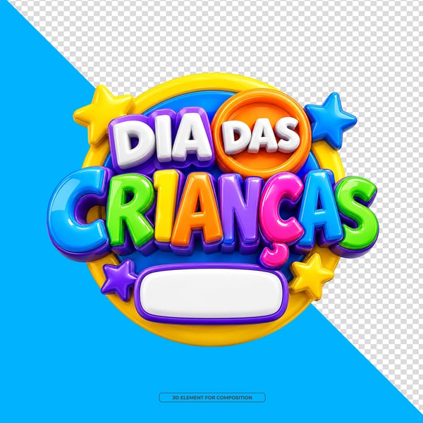 SELO 3D PNG DIA DAS CRIANÇAS 1