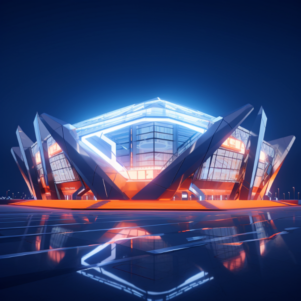 IMAGEM DE ESTADIO COM LUZES PARA COMPOSIÇÃO