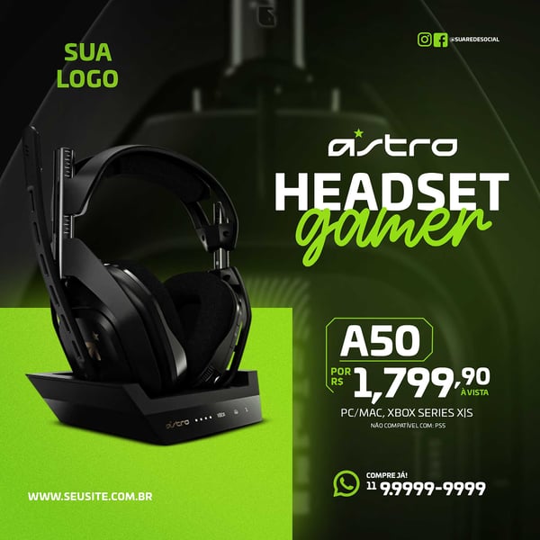 POST LOJA ONLINE HEADSET GAMER FEED