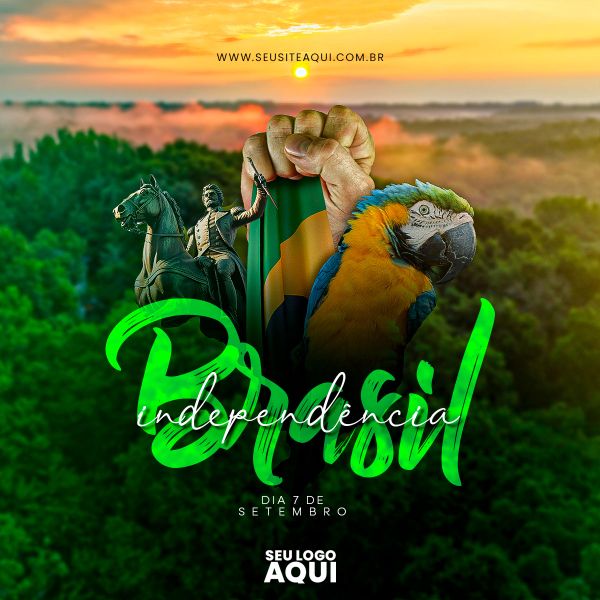 FEED QUADRADO - DIA DA INDEPENDÊNCIA DO BRASIL | SOCIAL MEDIA | PSD EDITÁVEL