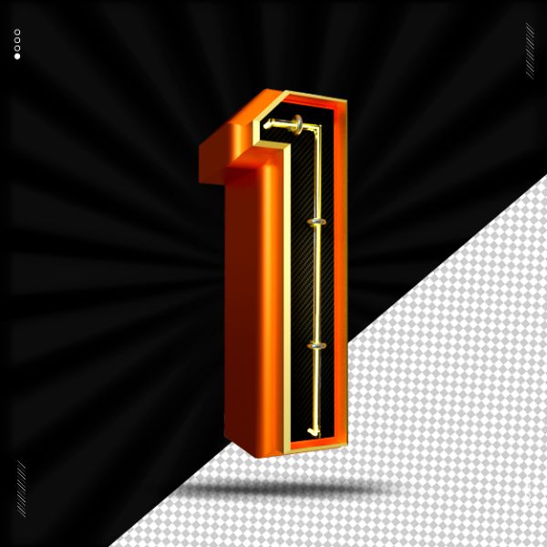 NÚMERO 3D NEON PARA COMPOSIÇÃO