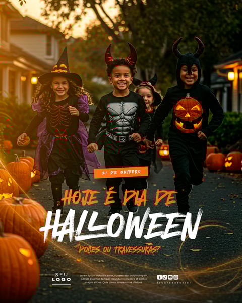 DIA DAS BRUXAS HALLOWEEN 31 DE OUTUBRO SOCIAL MEDIA PSD EDITÁVEL 2