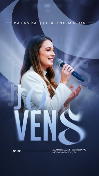 FLYER GOSPEL CULTO DOMINGO DE LOUVOR E ADORAÇÃO IGREJA SOCIAL MEDIA PSD EDITÁVEL