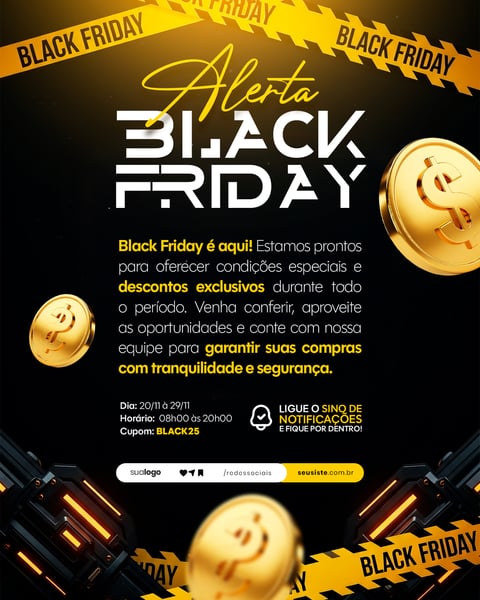 BLACK FRIDAY AVISO COMUNICADO ANÚNCIO SOCIAL MEDIA PSD EDITÁVEL 3