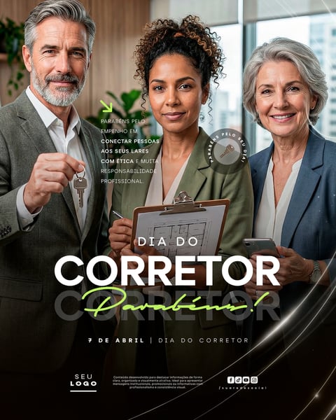 DIA DO CORRETOR 07 DE ABRIL SOCIAL MEDIA PSD EDITÁVEL 2