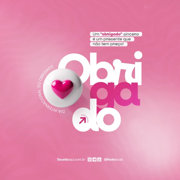 DIA INTERNACIONAL DO OBRIGADO 11 DE JANEIRO DIA DO OBRIGADO SOCIAL MEDIA PSD EDITÁVEL
