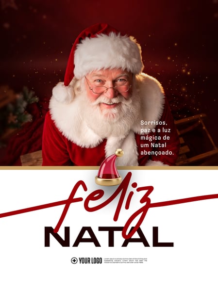 Feliz Natal Presentes e Promoção Especial Social Media PSD
