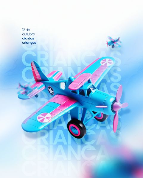 DIA DAS CRIANÇAS 12 DE OUTUBRO SOCIAL MEDIA PSD EDITÁVEL
