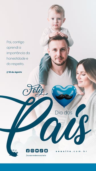 DIA DOS PAIS AGOSTO SOCIAL MEDIA POST EDITÁVEL STORY 17