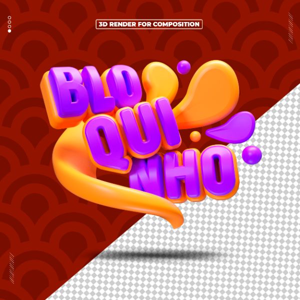 SELO 3D BLOQUINHO CARNAVAL