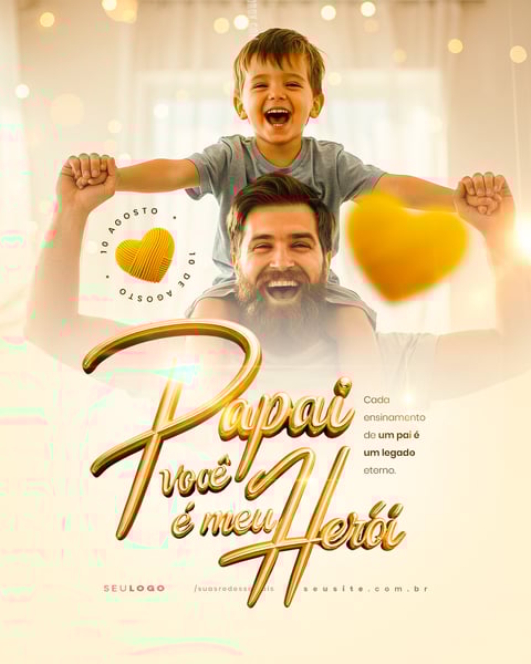 DIA DOS PAIS 10 DE AGOSTO SOCIAL MEDIA PSD EDITÁVEL 8