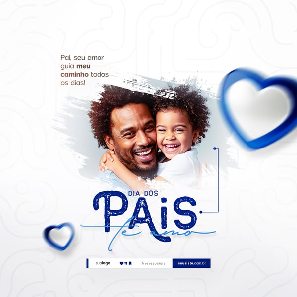 DIA DOS PAIS AGOSTO PAI - FLYER SOCIAL MEDIA PSD EDITÁVEL 22